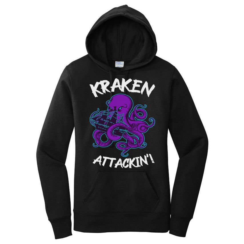 Kraken Attacking Release The Kraken Gifts For Women's Pullover Hoodie