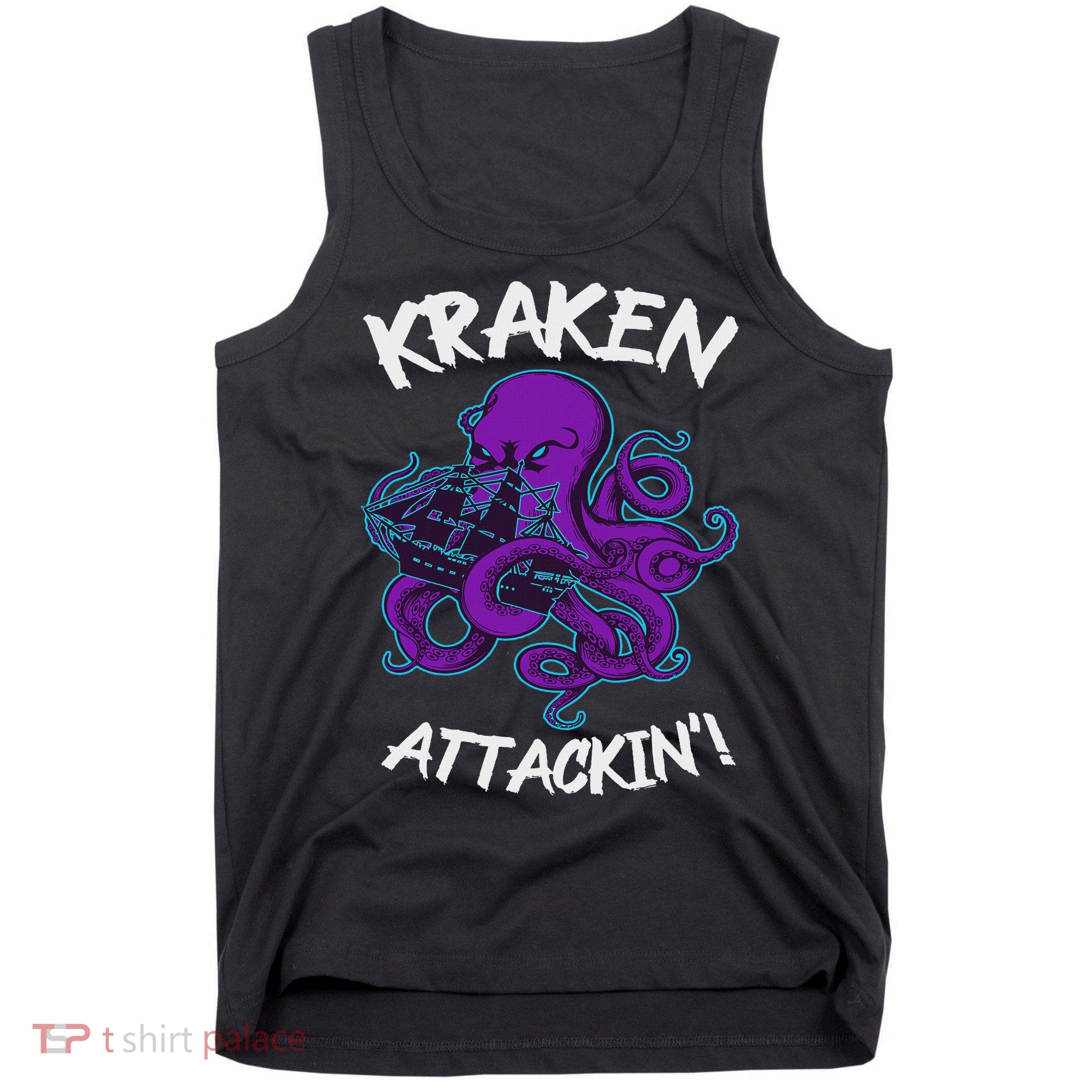 Kraken Attacking Release The Kraken Gifts For Tank Top
