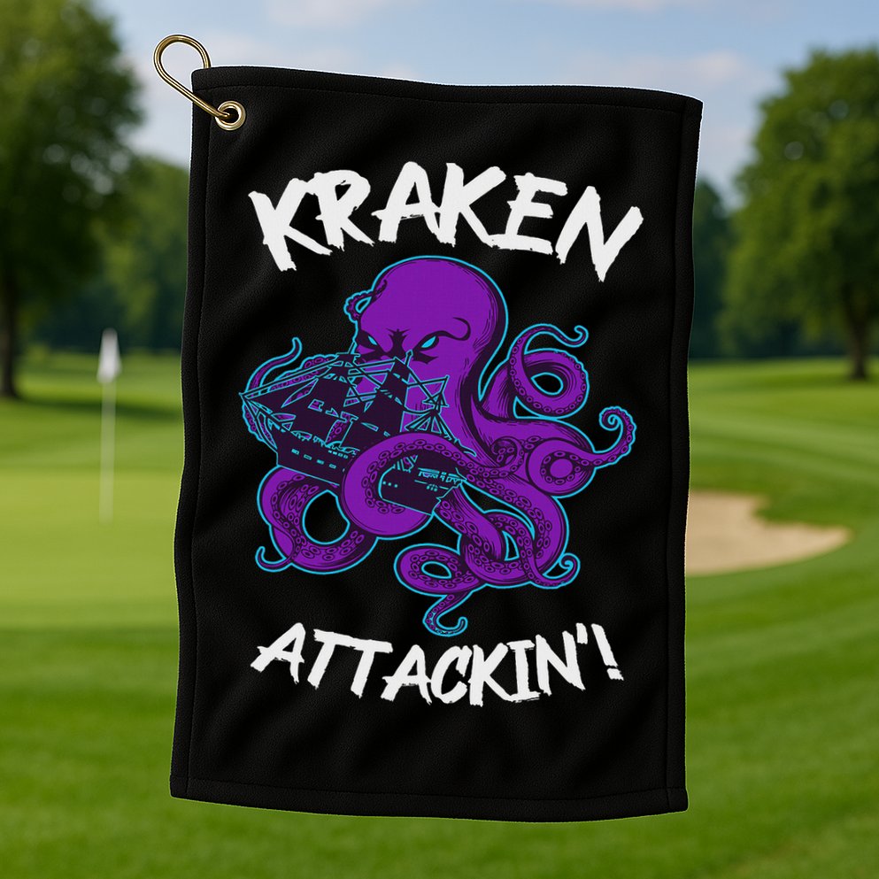 Kraken Attacking Release The Kraken Gifts For Golf Towel