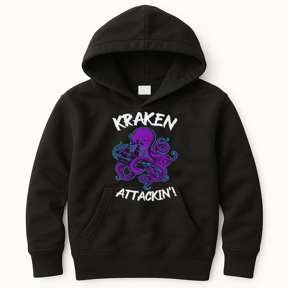 Kraken Attacking Release The Kraken Gifts For Kids Hoodie