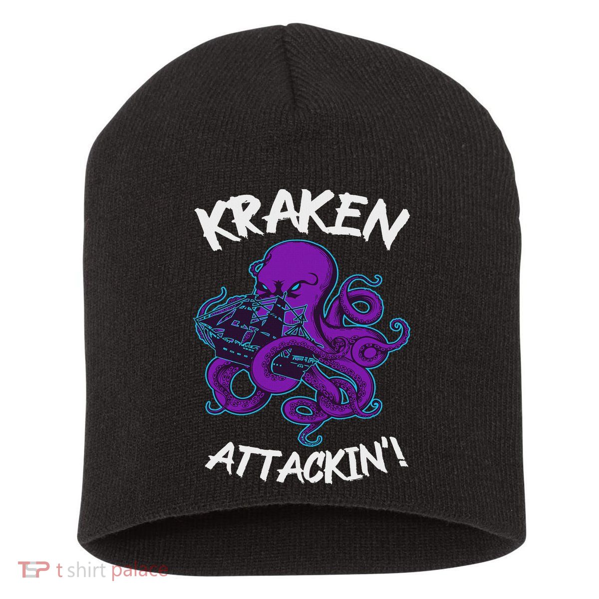 Kraken Attacking Release The Kraken Gifts For Short Acrylic Beanie