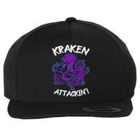 Kraken Attacking Release The Kraken Gifts For Wool Snapback Cap