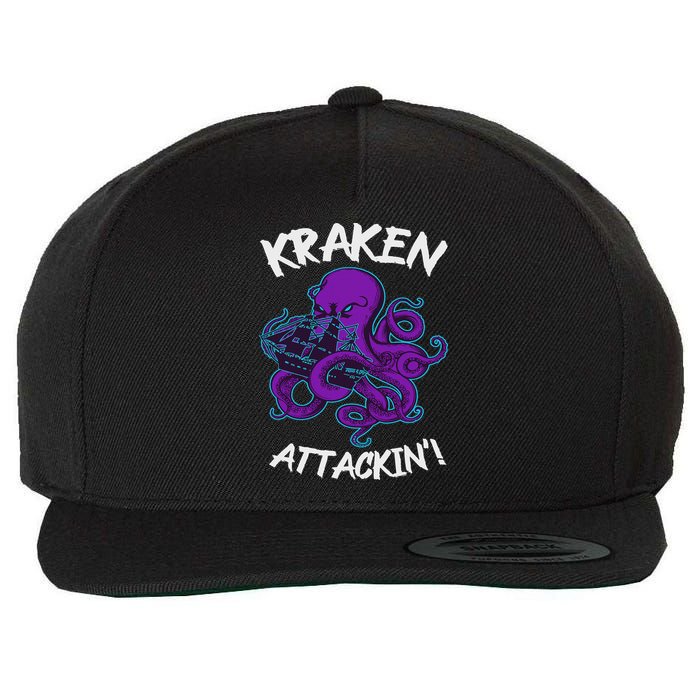 Kraken Attacking Release The Kraken Gifts For Wool Snapback Cap