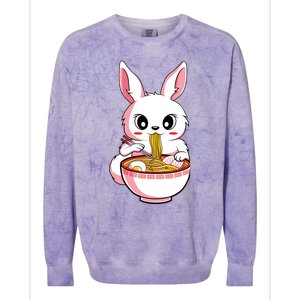 Kawaii Anime Ra Bunny Japanese Noodles Rabbit Lover Gift Colorblast Crewneck Sweatshirt