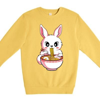 Kawaii Anime Ra Bunny Japanese Noodles Rabbit Lover Gift Premium Crewneck Sweatshirt