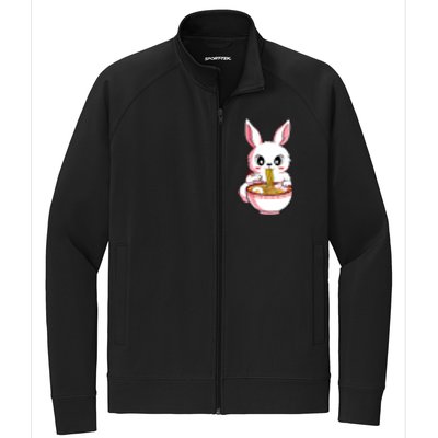 Kawaii Anime Ra Bunny Japanese Noodles Rabbit Lover Gift Stretch Full-Zip Cadet Jacket