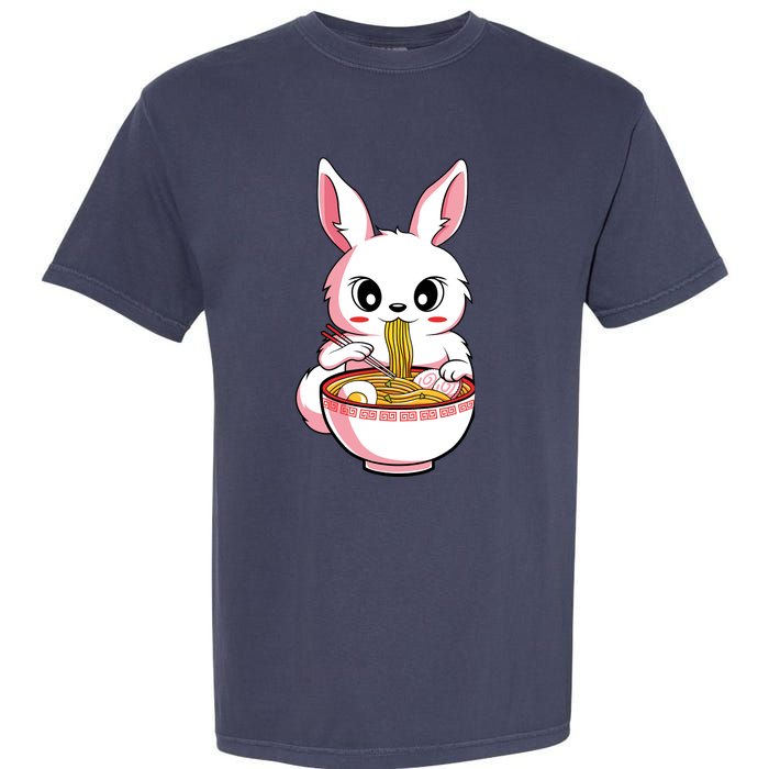 Kawaii Anime Ra Bunny Japanese Noodles Rabbit Lover Gift Garment-Dyed Heavyweight T-Shirt