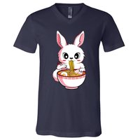 Kawaii Anime Ra Bunny Japanese Noodles Rabbit Lover Gift V-Neck T-Shirt