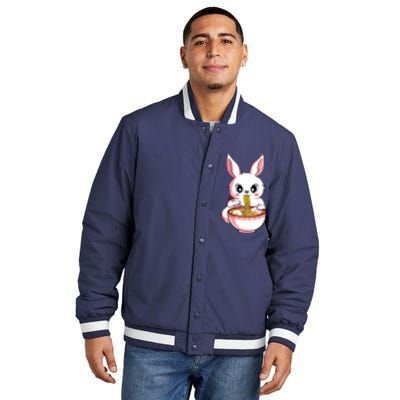 Kawaii Anime Ra Bunny Japanese Noodles Rabbit Lover Gift Insulated Varsity Jacket