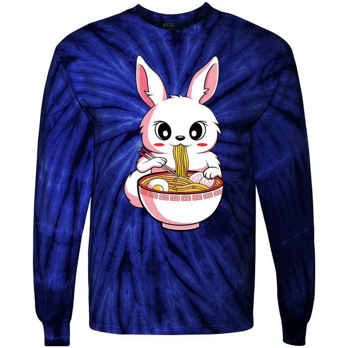 Kawaii Anime Ra Bunny Japanese Noodles Rabbit Lover Gift Tie-Dye Long Sleeve Shirt