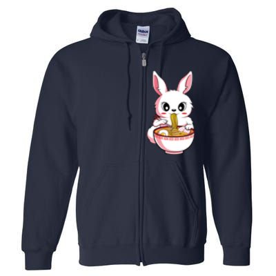 Kawaii Anime Ra Bunny Japanese Noodles Rabbit Lover Gift Full Zip Hoodie