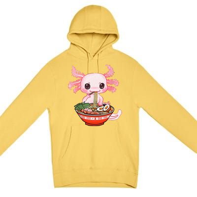 kawaii axolotl ra noodles japanese anime otaku nu goth Premium Pullover Hoodie