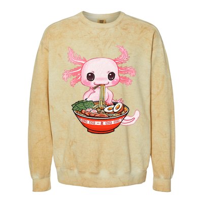 kawaii axolotl ra noodles japanese anime otaku nu goth Colorblast Crewneck Sweatshirt