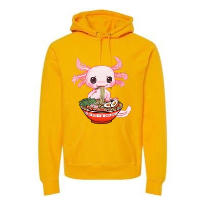 kawaii axolotl ra noodles japanese anime otaku nu goth Premium Hoodie