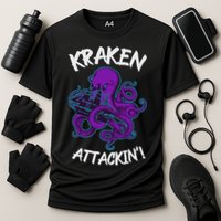 Kraken Attacking Release The Kraken Gifts For Cooling Performance Crew T-Shirt