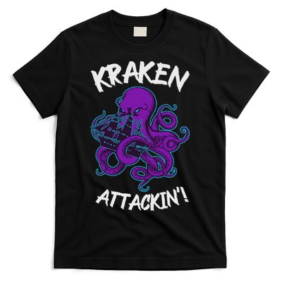 Kraken Attacking Release The Kraken Gifts For T-Shirt
