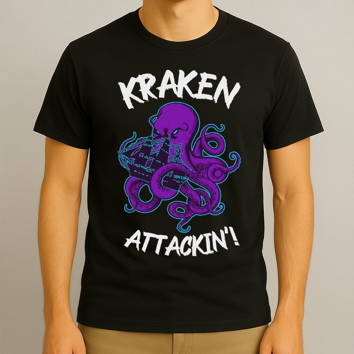 Kraken Attacking Release The Kraken Gifts For T-Shirt