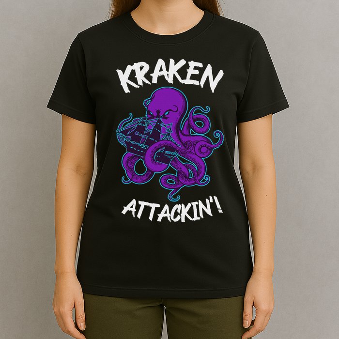 Kraken Attacking Release The Kraken Gifts For T-Shirt