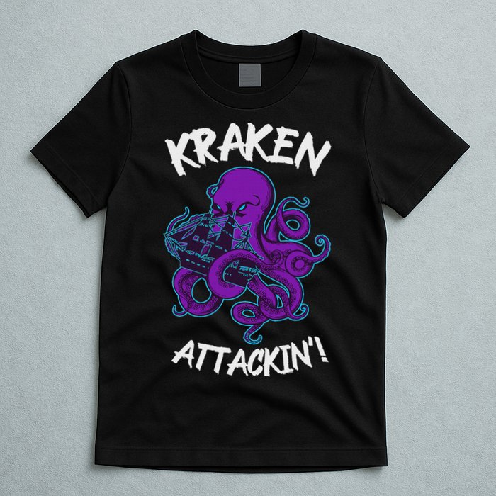 Kraken Attacking Release The Kraken Gifts For T-Shirt
