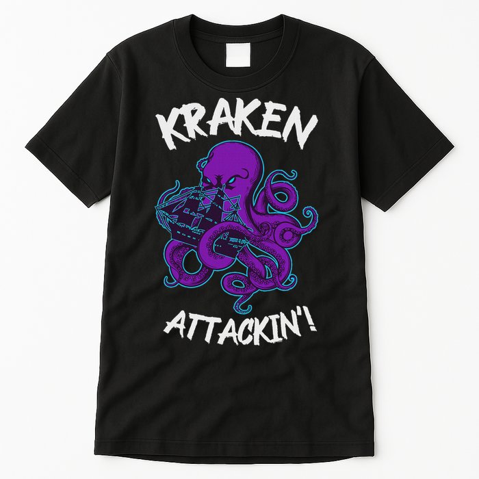 Kraken Attacking Release The Kraken Gifts For Tall T-Shirt