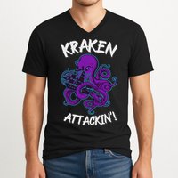 Kraken Attacking Release The Kraken Gifts For V-Neck T-Shirt