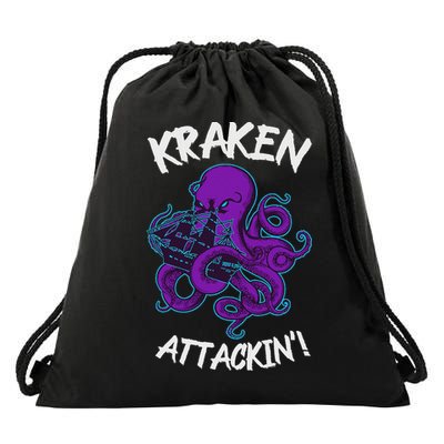 Kraken Attacking Release The Kraken Gifts For Drawstring Bag