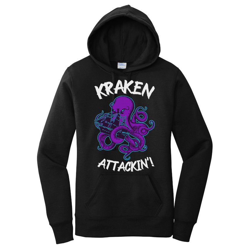 Kraken Attacking Release The Kraken Gifts For Women's Pullover Hoodie