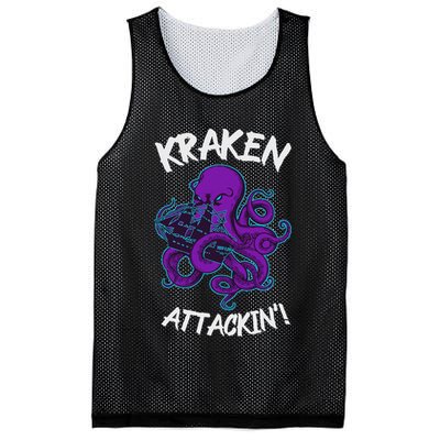 Kraken Attacking Release The Kraken Gifts For Mesh Reversible Basketball Jersey Tank