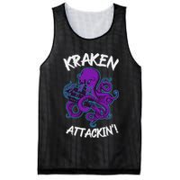 Kraken Attacking Release The Kraken Gifts For Mesh Reversible Basketball Jersey Tank