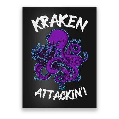 Kraken Attacking Release The Kraken Gifts For Poster