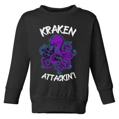 Kraken Attacking Release The Kraken Gifts For Toddler Sweatshirt