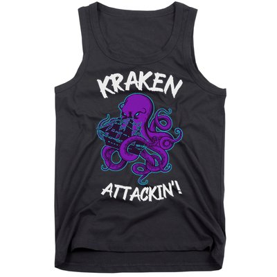 Kraken Attacking Release The Kraken Gifts For Tank Top
