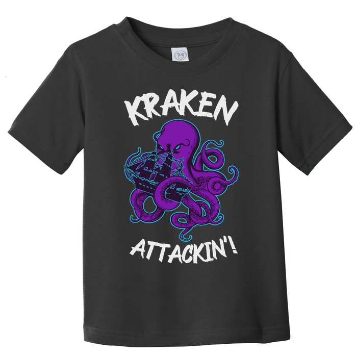 Kraken Attacking Release The Kraken Gifts For Toddler T-Shirt