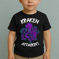 Kraken Attacking Release The Kraken Gifts For Toddler T-Shirt