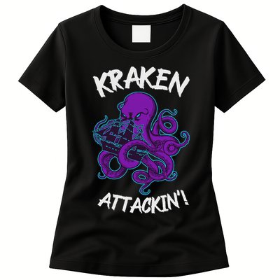 Kraken Attacking Release The Kraken Gifts For Womens T-Shirt