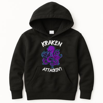 Kraken Attacking Release The Kraken Gifts For Kids Hoodie