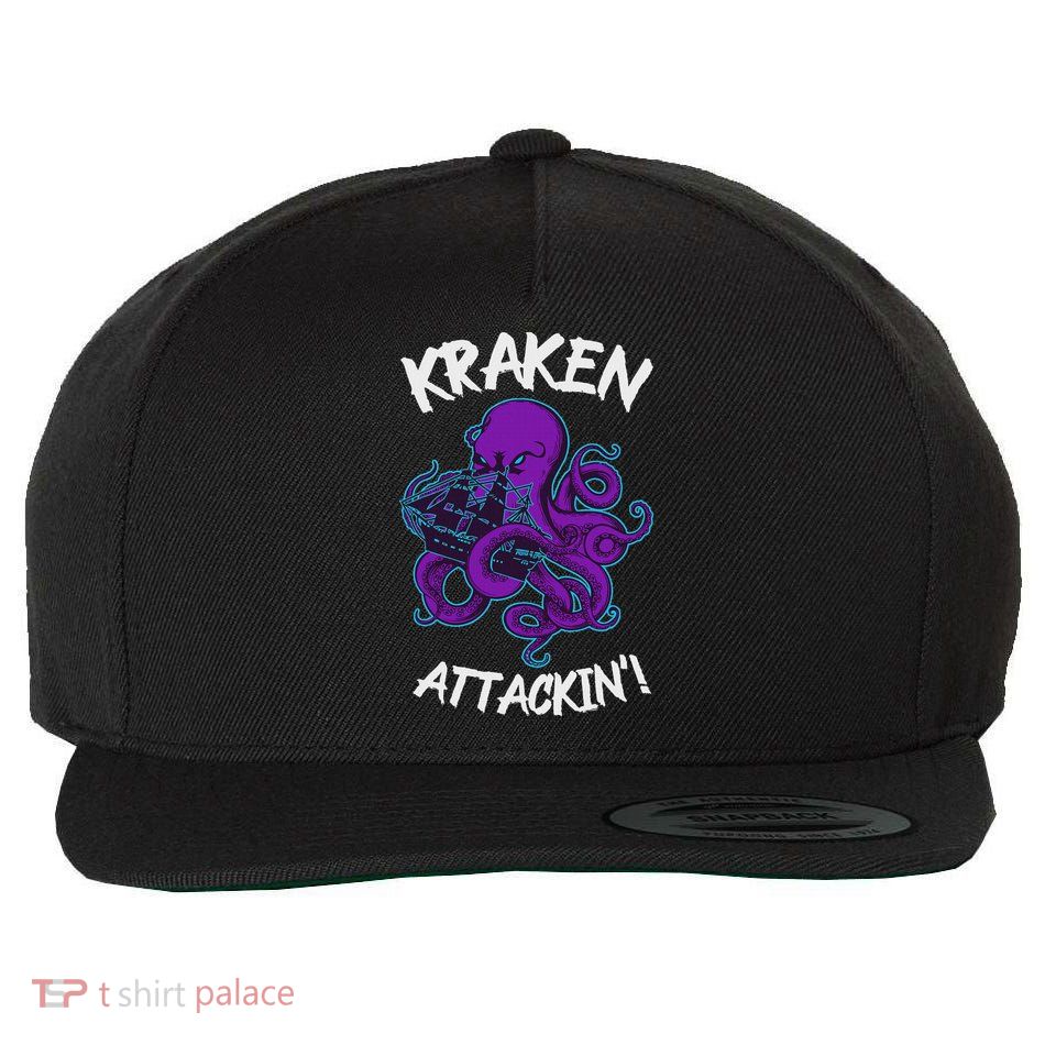 Kraken Attacking Release The Kraken Gifts For Wool Snapback Cap