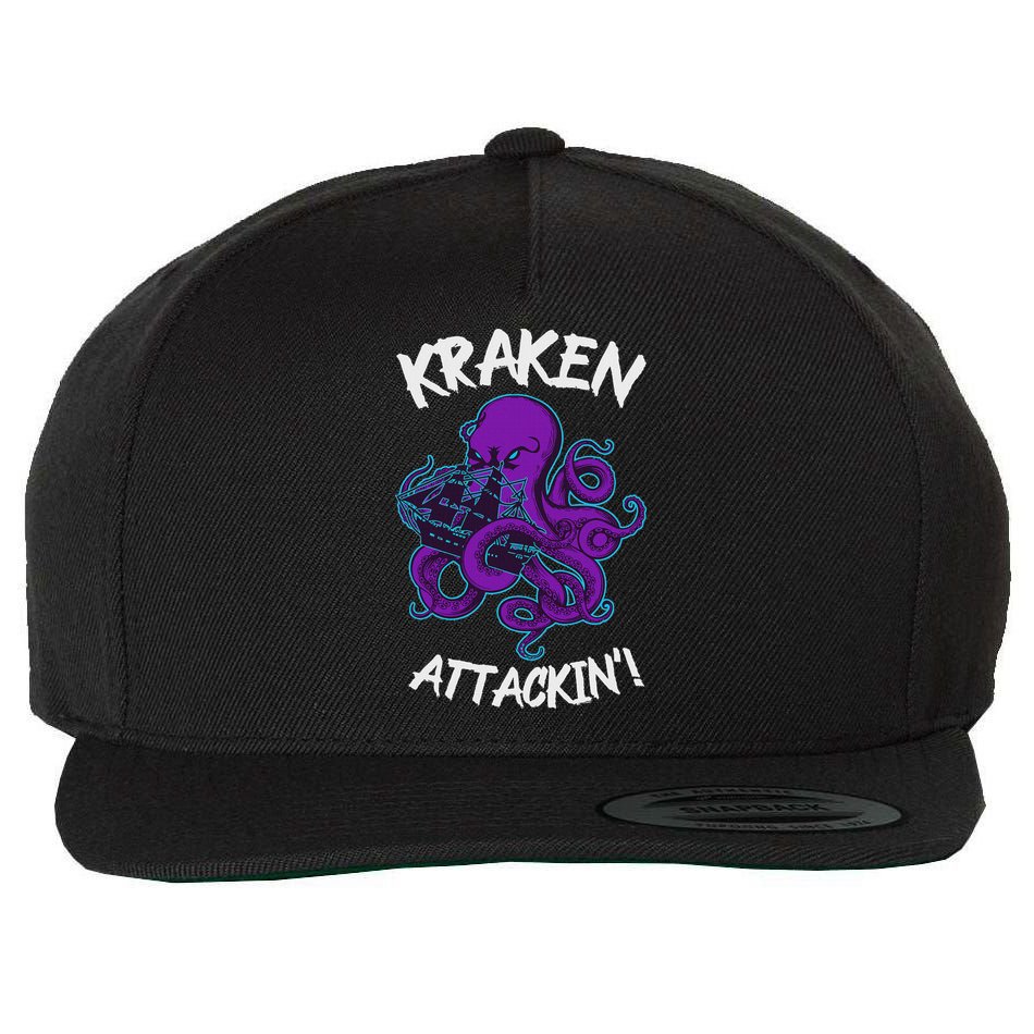 Kraken Attacking Release The Kraken Gifts For Wool Snapback Cap