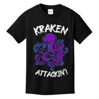 Kraken Attacking Release The Kraken Gifts For Kids T-Shirt