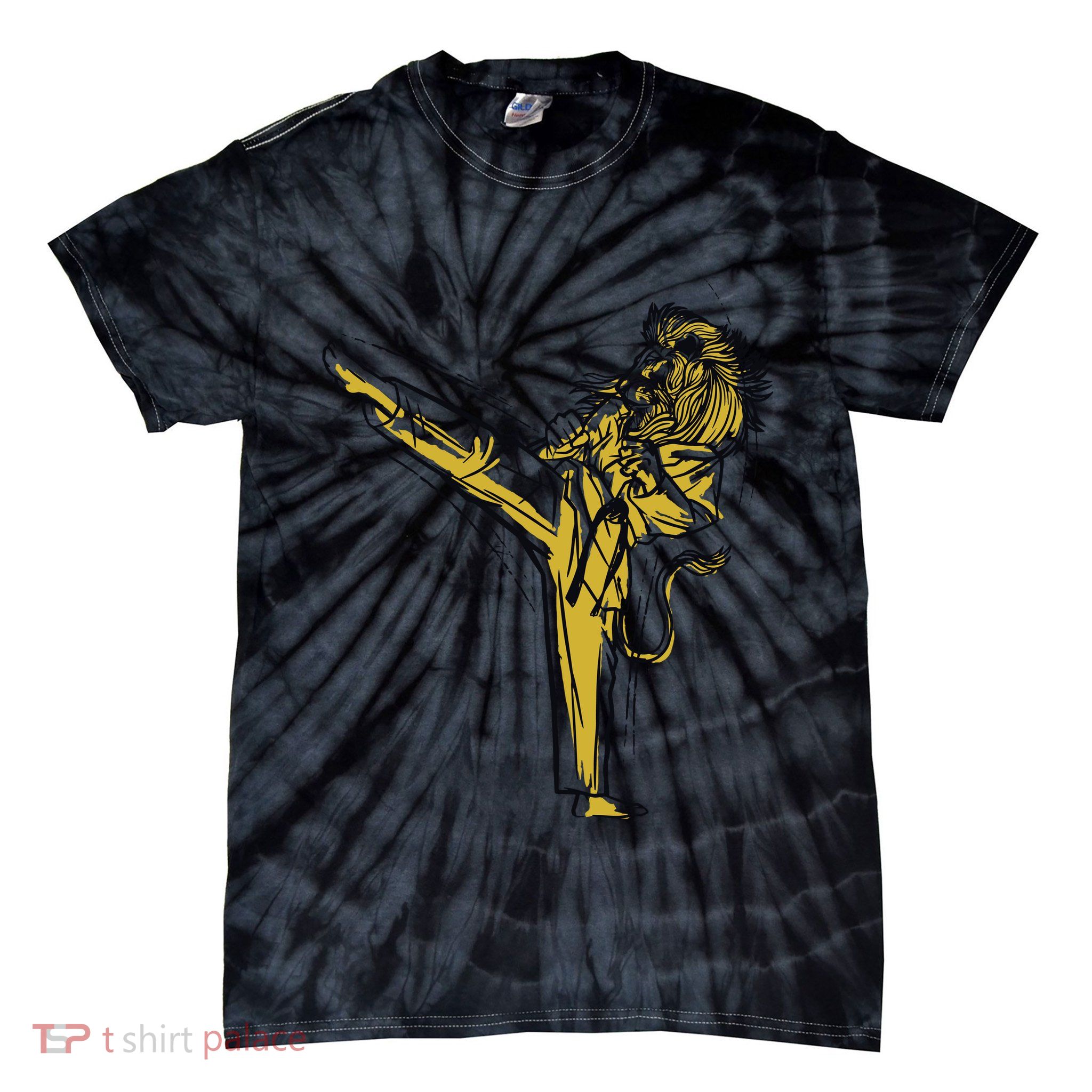 Karate Lion Kick Tie-Dye T-Shirt