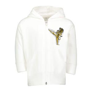 Karate Lion Kick Toddler Zip Fleece Hoodie