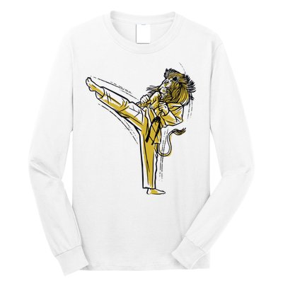 Karate Lion Kick Long Sleeve Shirt