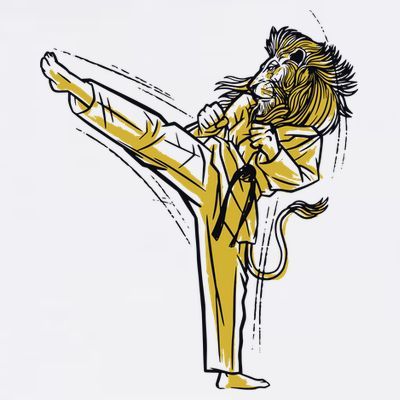 Karate Lion Kick T-Shirt