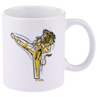 Karate Lion Kick 11oz C Handle Ceramic Mug
