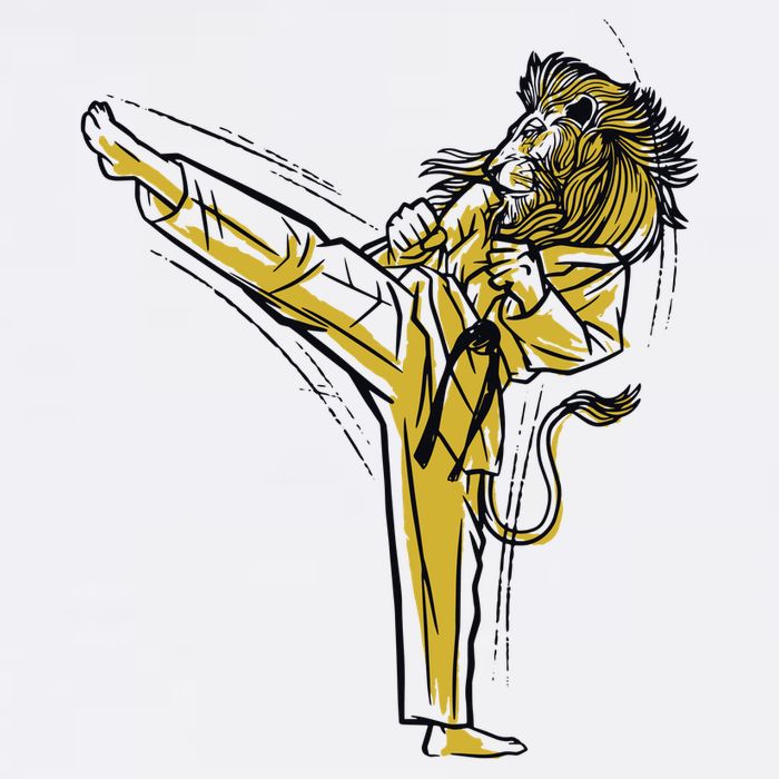 Karate Lion Kick 11oz C Handle Ceramic Mug