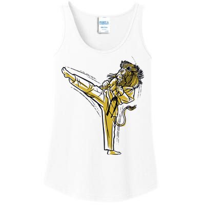 Karate Lion Kick Ladies Essential Tank