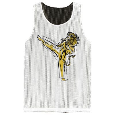 Karate Lion Kick Mesh Reversible Basketball Jersey Tank