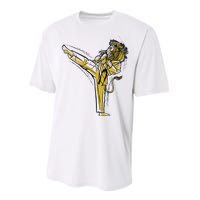 Karate Lion Kick Performance Sprint T-Shirt