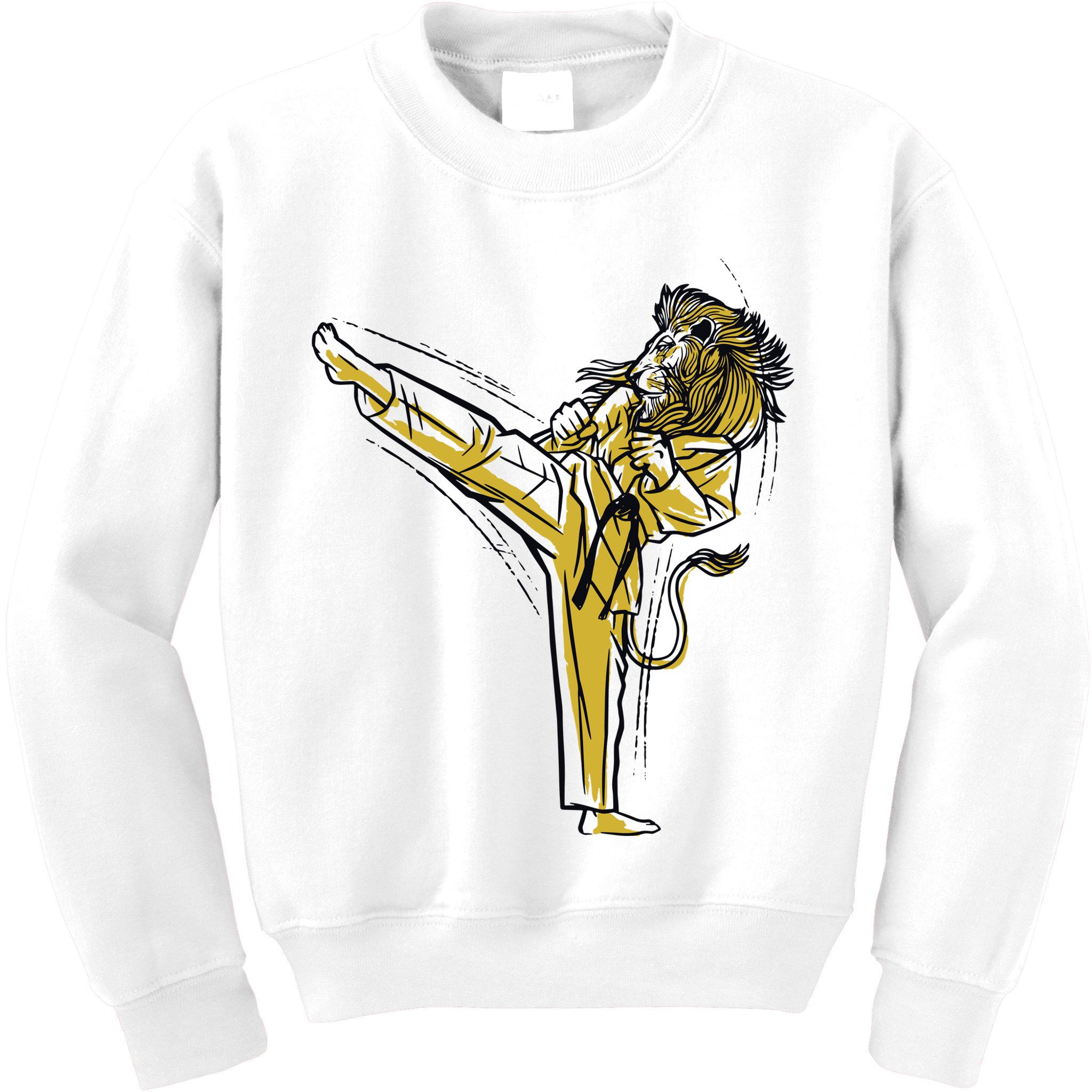 Karate Lion Kick Kids Sweatshirt