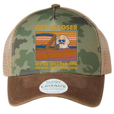 Karl Marx Get In Loser We're Seizing The Means Of Production  Legacy Tie Dye Trucker Hat